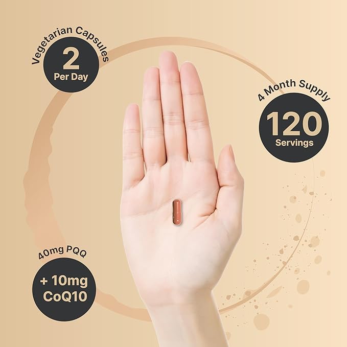 NatureBell PQQ 40mg Per Serving with CoQ10, 240 Capsules | Active Pyrroloquinoline Quinone, Highly Bioavailable ZenPQQ+ Formula – Promotes Heart, Brain, & Mitochondrial Health – Non-GMO