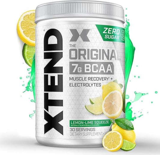 XTEND Original BCAA Powder 7g BCAA and 2.5g L-Glutamine, Sugar Free Post Workout Muscle Recovery Drink with Amino Acids for Men & Women, 30 Servings