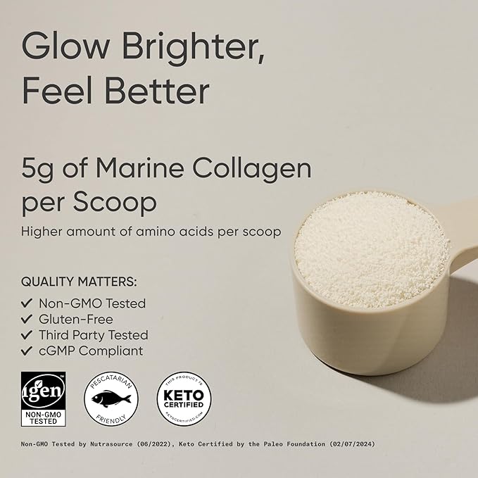 Sports Research Collagen Beauty Complex with Hyaluronic Acid, Vitamin C + Biotin | Pescatarian, Keto Certified & Non-GMO Verified - Unflavored (30 Servings)