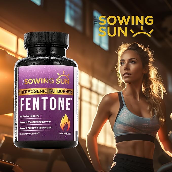 Fentone Thermogenic Fat Burner Energy Booster, Appetite Suppressant, Clinically Studied Weight Loss, Fat Burning, Phenylethylamine HCl, L- Carnitine, Ketones - 60 Diet Pills (1)