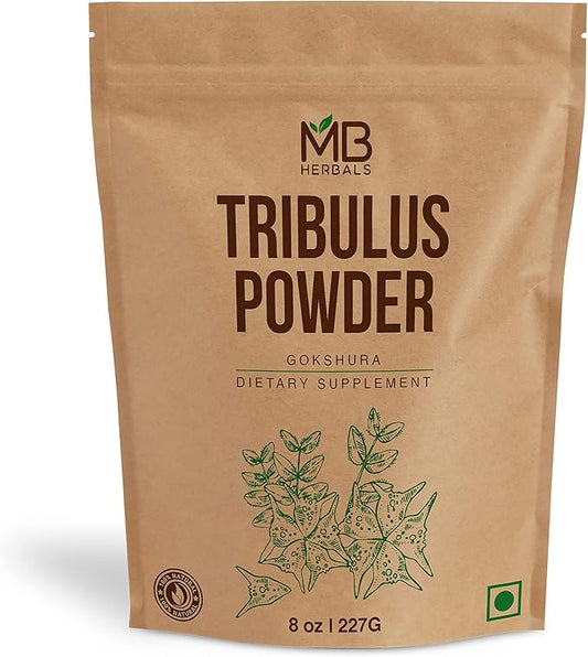 MB Herbals Tribulus Powder 8 oz / 0.5 lb | 75 Servings of Pure Tribulus terrestris Powder | Gluten Free | No Preservatives