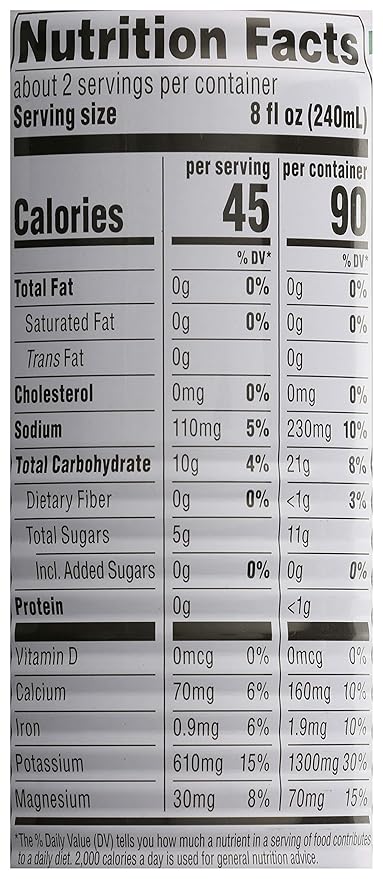 365 by Whole Foods Market, Coconut Water, 17.6 Fl Oz (Pack of 4)