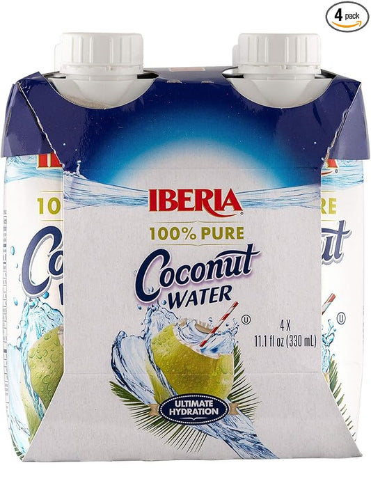 Iberia 100% Natural Coconut Water 11.1 Oz (Pack Of 4)