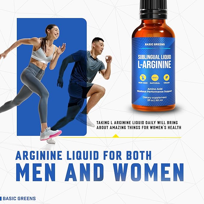 L Arginine Liquid - L-Arginine Supplement for Men and Women with Nitric Oxide Precursor, L Arginine Supplement