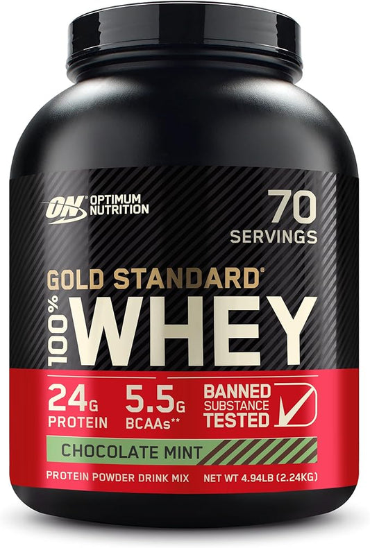 Optimum Nutrition Gold Standard® 100% Whey, Chocolate Mint, 4.94 lb (2.24 kg)