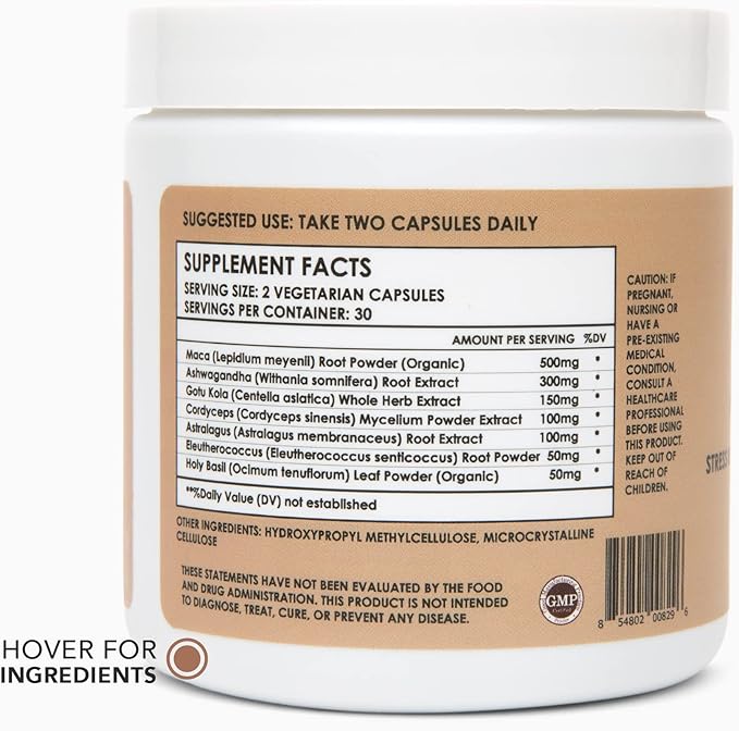 Enveed Superfoods ADAPTOGENS | Adaptogenic Support Supplement — Ashwagandha, Maca Root & Full Spectrum Mushrooms | Boost Your Immune Response & Energy Levels with 100% Natural Ingredients—30 Servings