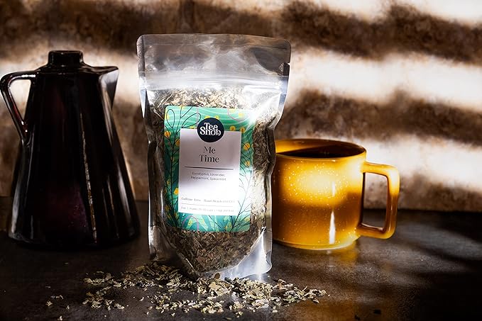 Tea Snob's Blend, ME TIME, spearmint, peppermint, lavender, eucalyptus, 2oz loose leaf tea, hot or iced, caffeine free, makes 25-30 cups