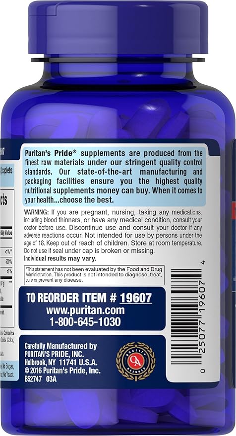 Puritan's Pride Advanced Glucosamine Chondroitin MSM With Vitamin D3 50mcg (2000 IU), Dietary Supplement for Joint Health, 80 Coated Tablets