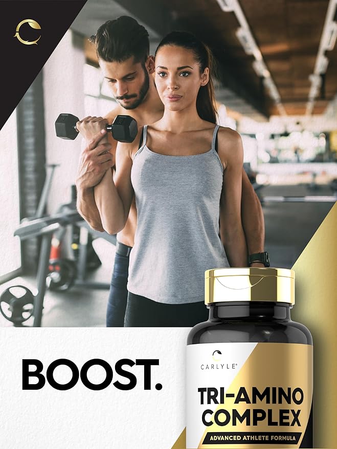 Carlyle Tri-Amino L-Arginine L-Ornithine L-Lysine Supplement | 90 Caplets | Vegetarian, Non-GMO, Gluten Free