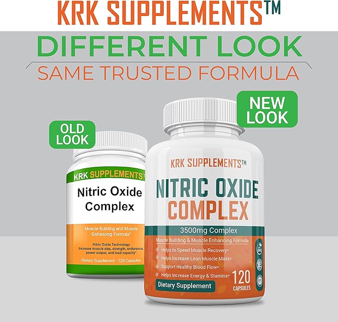 Bundle Combo for 3 Total Bottles of Nitric Oxide Complex 3500mg Per Serving L-Arginine HCL AAKG AKG Alpha Ketoglutarate Citrulline Malate