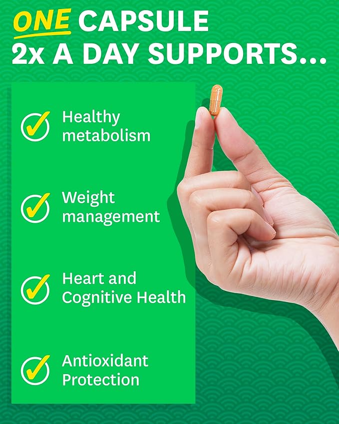 Zenwise Health Green Tea Extract with Green Coffee Bean Extract - Vegan Skin & Heart Support + Brain Health & Memory Boost - 60 Count