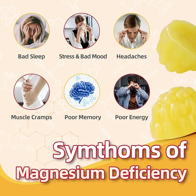 60 Count Magnesium Glycinate Gummies 400mg w/Ashwagandha Supplement - Sugar Free Zinc Magnesium Glycinate Supplement Ashwagandha Gummies for Adults Pineapple Gummies