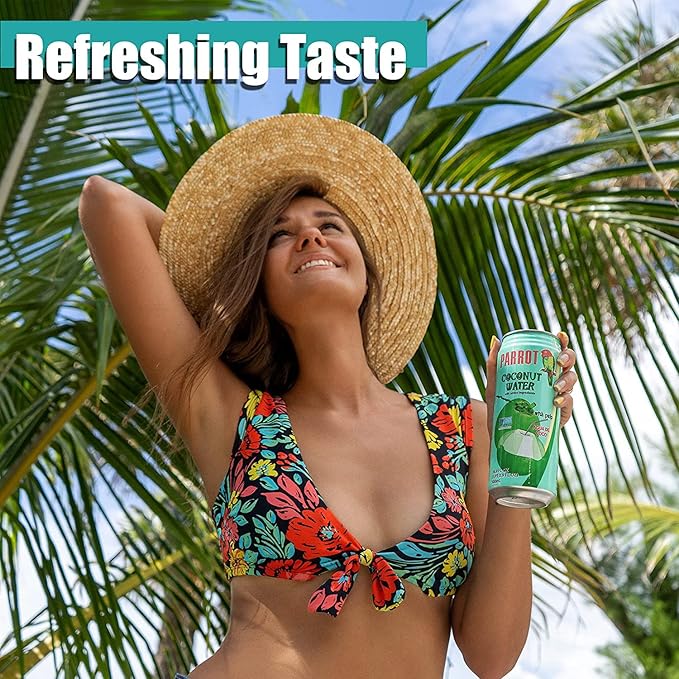 Parrot Brand Coconut Water with Pulp 16.6 fl. oz.(Pack of 12)