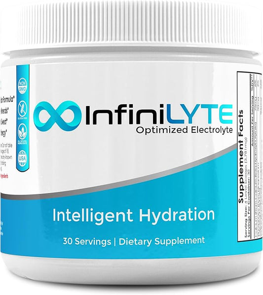 Nootropics Depot InfiniLYTE | Optimized Electrolyte Powder | Keto Friendly, Vegan, Non-GMO, & Sugar-Free | Unflavored | 30 Servings