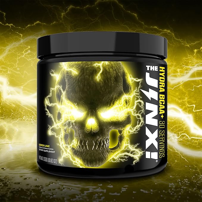 JNX SPORTS The Jinx! Hydra BCAA+ Post Workout Recovery Drink - Hydration with Electrolytes for Men & Women - 30 Serving, Lemon Lime