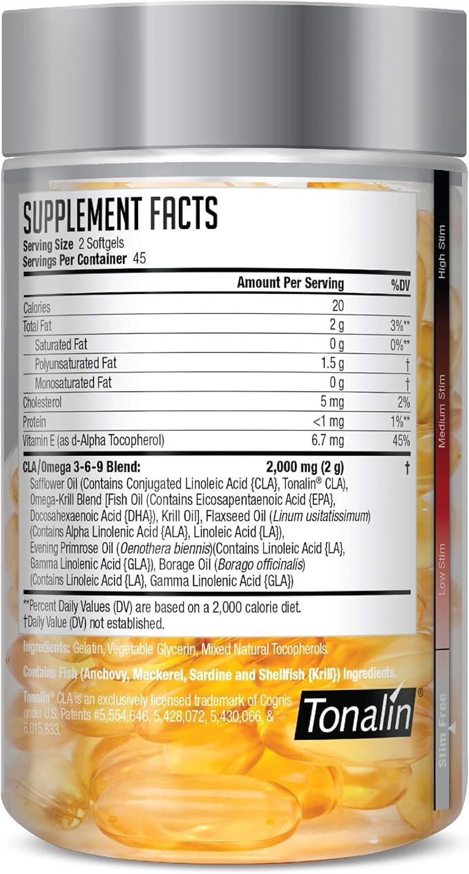 Censor NDS Nutrition Fat Loss-Body Toner with CLA (90 Softgels) & Siren Labs L-Carnitine Elite Burn Fat Loss Support Strawberry Blast 3000 mg (32 Servings)