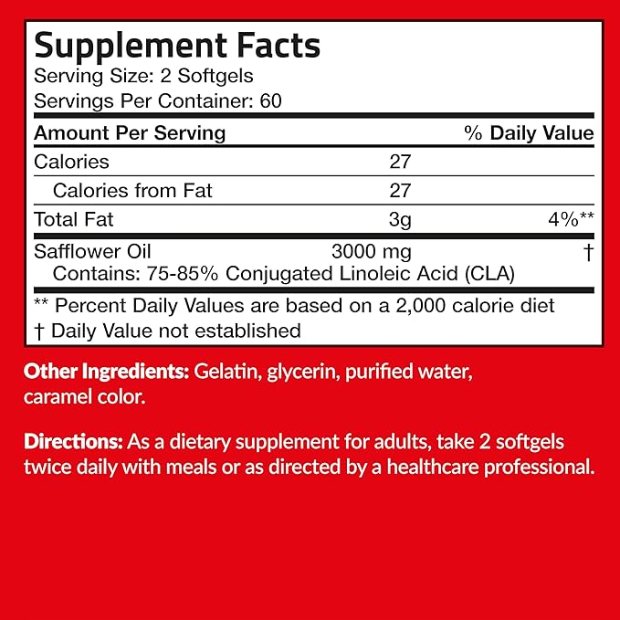 Futurebiotics CLA 3000 Extra High Potency - Non-Stimulating Conjugated Linoleic Acid, Non GMO, 120 Softgels