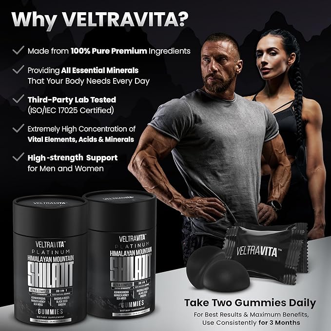 28000 mg, 23-in-1, Himalayan Shilajit for Men, Ashwagandha Gummies Platinum, Irish Sea Moss Gel, Black Seed Oil, Manuka Honey medical grade, Tongkat Ali, Rhodiola Rosea Supplement, No Sugar, Lab Test