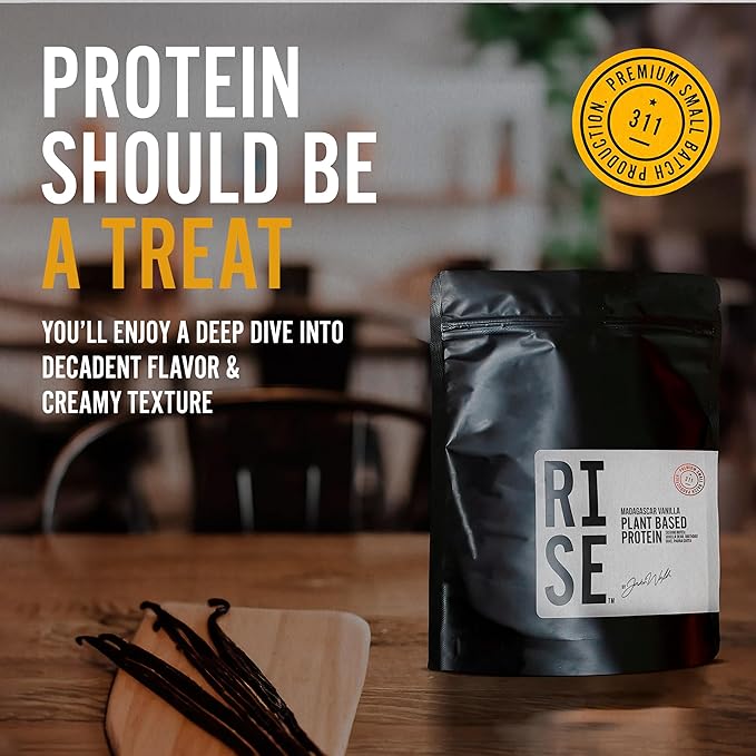 Vanilla Plant-Based Protein Powder for Women & Men, Easy to Digest 30g of Delicious Madagascar Vanilla Bean Powder, Supports Overall Well-Being, Small Batch, 15 Servings