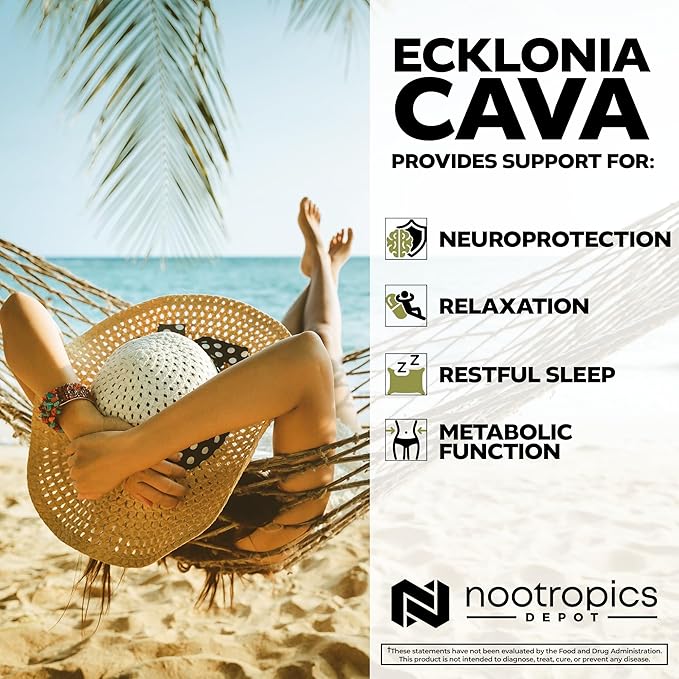 Nootropics Depot Ecklonia cava Capsules | 250mg | 0.5% Dieckol | Brown Seaweed | 60 Count