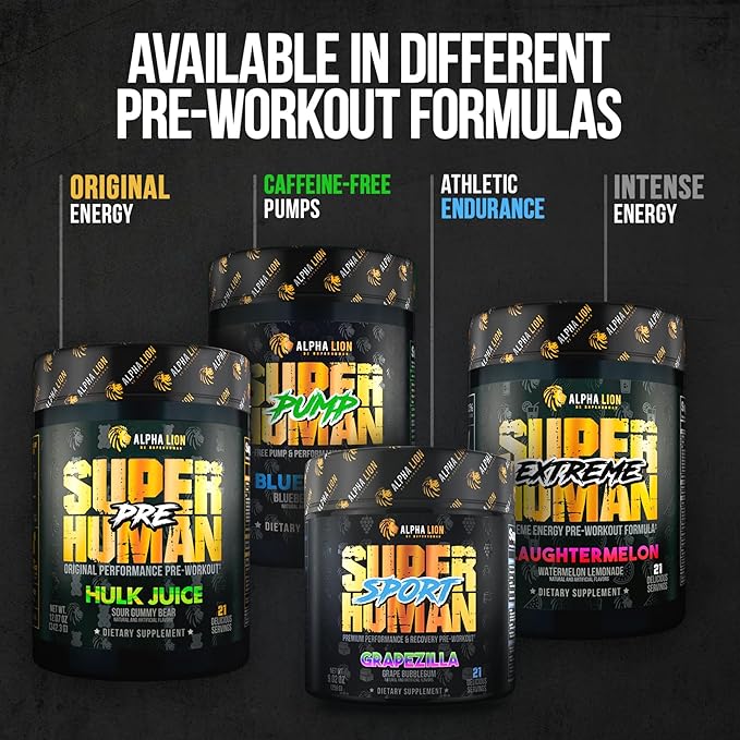 ALPHA LION Superhuman Burn – 2 in 1 Metabolism Booster Pre Workout and Thermogenic Fat Burner for Men – Appetite Suppressant and Weight Loss Supplement (21 Servings, Blue Gummy Bear Flavor)