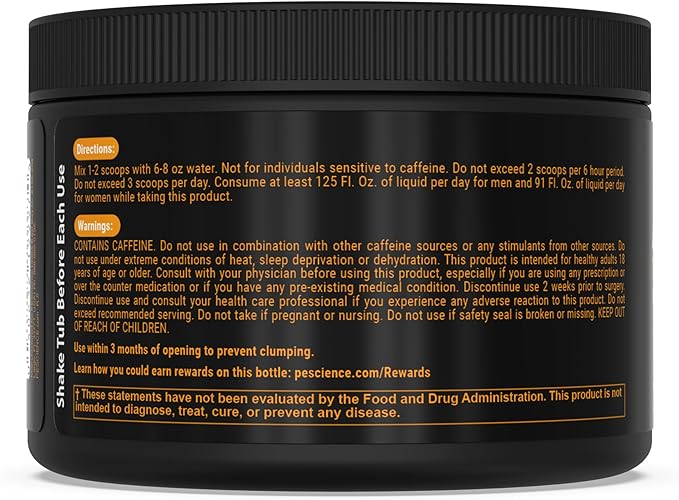PEScience Alphamine, Sour Green Apple, 60 Scoops, Thermogenic Energy Powder with L-Carnitine