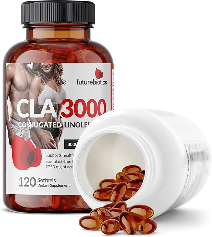 Futurebiotics CLA 3000 Extra High Potency - Non-Stimulating Conjugated Linoleic Acid, Non GMO, 120 Softgels