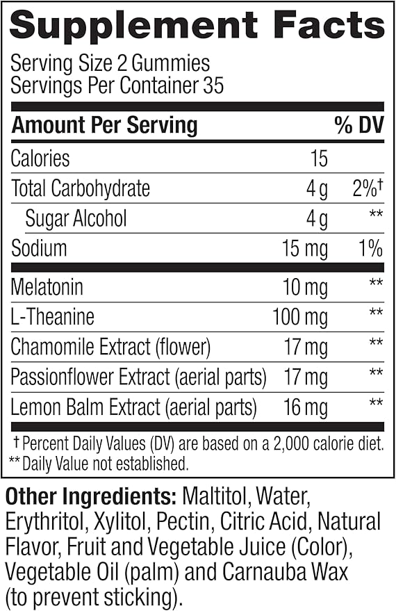 OLLY Max Strength Sleep Gummy, 10mg Melatonin, L-Theanine, Chamomile, Lemon Balm, Sugar Free, Vegetarian Sleep Aid, Strawberry - 70 Count