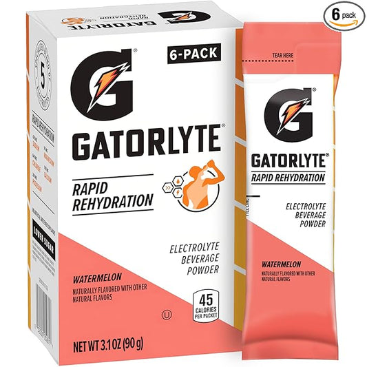 Gatorade Gatorlyte Powder Watermelon, 16.9oz (Pack of 6)