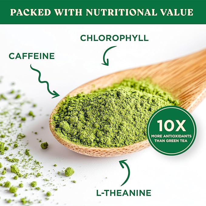 Harmony Matcha Vanilla – Premium Japanese Matcha Powder, Shade-Grown & Stone-Ground, Rich in Antioxidants & L-Theanine, Sweetened with Organic Sugar, No Preservatives, 10 Stick Packs