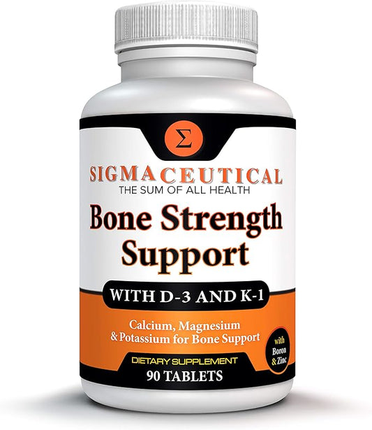 Premium Calcium Bone Support Complex - Complete Bone Health Formula with Vitamin D3, Magnesium, Zinc & Boron - Advanced Calcium Absorption Supplement - 90 Tablets