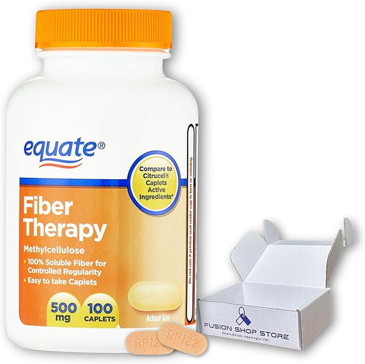 Fiber Therapy Methylcellulose 500mg,100ct (Pack of 1), Boxed by Fusion Shop Store