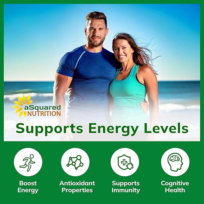 aSquared Nutrition Green Tea Extract with EGCG – 180 Capsules – 500mg per Capsule – 75% Polyphenols, 45% EGCG – Antioxidant Support, Heart Health, Natural Detox – Low Caffeine Supplement