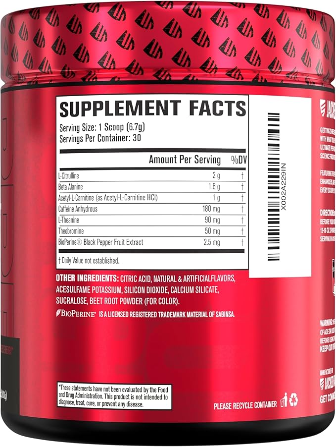 Jacked Factory Nitrosurge Shred Thermogenic Pre-Workout in Watermelon & BCAA in Fruit Punch for Body Recomposition, Muscle Building and Recovery