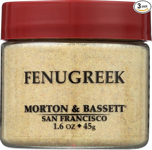 Morton & Bassett Fenugreek Seasoning, Non GMO, Gluten Free, 1.6 Ounces (Pack Of 3)
