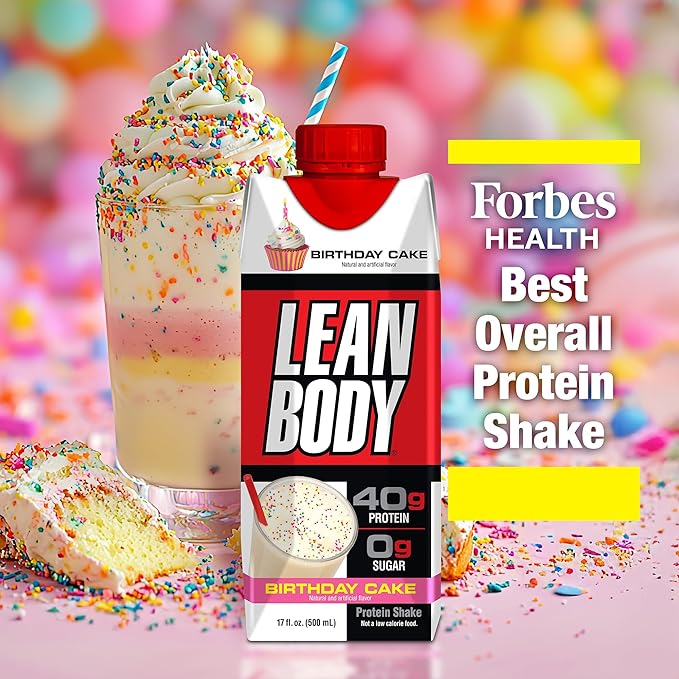 Lean Body Protein Shake - Birthday Cake (12 Drinks, 12 Fl. Oz. Each)