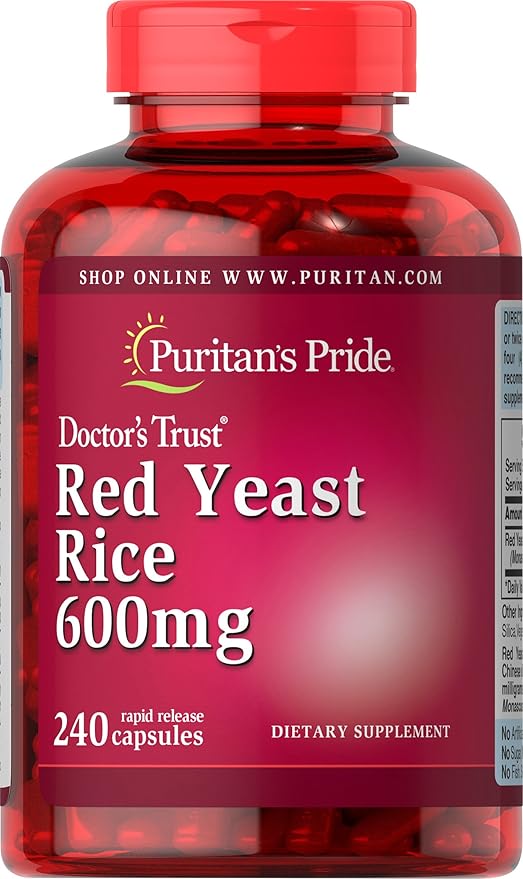 Puritan's Pride Doctors Trust® Red Yeast Rice 600mg, Dietary Supplement, 240 Rapid Release Capsules