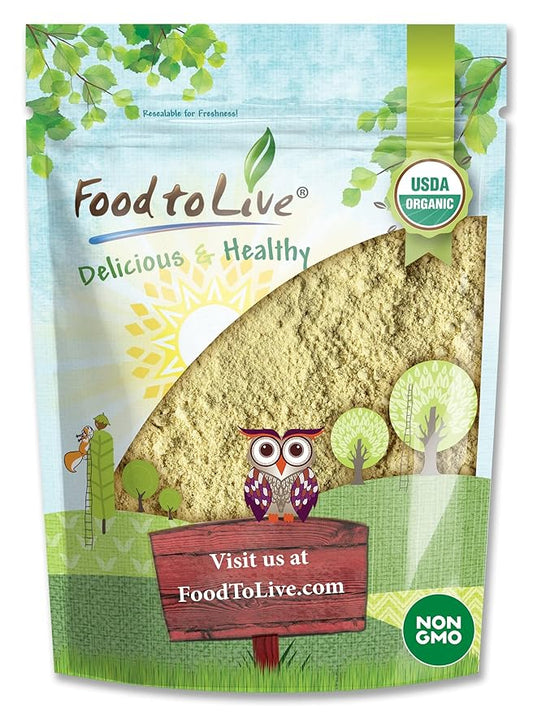 Food to Live - Organic Fenugreek Powder, 8 Ounces - Non-GMO, Raw, Ground Methi Seeds, Pure, Kosher, Vegan Superfood, Bulk, Great for Cooking, Drinks and Smoothies
