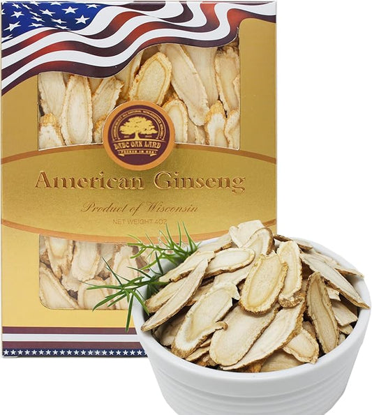 DOL American Ginseng Slices from Wisconsin (Sliced Ginseng Root Wisconsin Grown!Most People Use It to Make Ginseng Tea! Good for Health! 花旗參切片/西洋參切片 #L