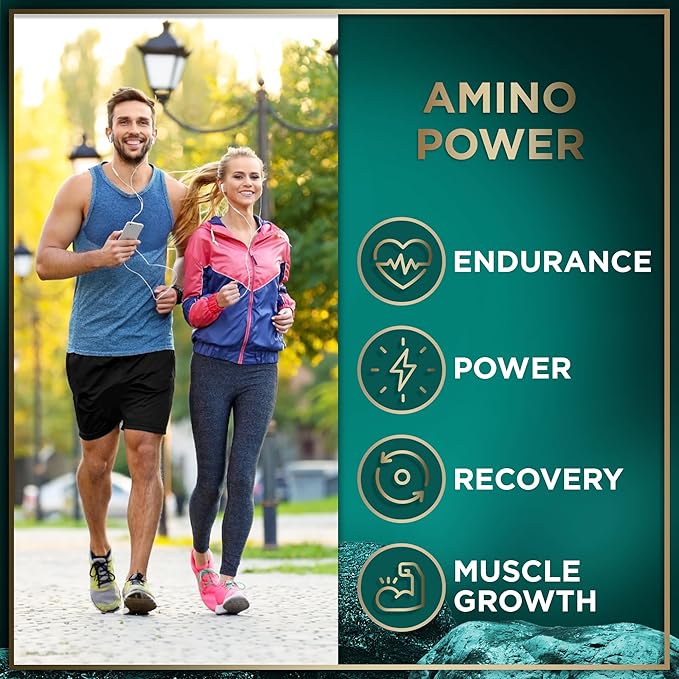 Essential Amino Acids Supplement – 3,000mg Leucine, Lysine, Isoleucine, Tryptophan Complete Complex - All 9 Best Amino Acids for Muscle Growth, Power, Recovery - 120 Vegan, Keto-Friendly BCAA Capsules
