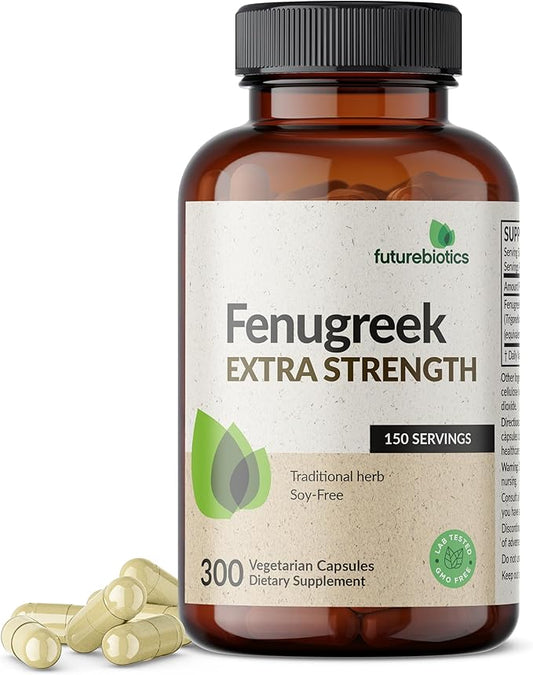 Futurebiotics Fenugreek Extra Strength Supports Overall Good Health & Well-Being, Non-GMO, 300 Vegetarian Capsules