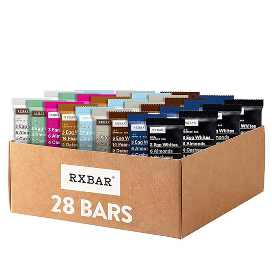 RXBAR Protein Bars, 12g Protein, Gluten Free Snacks, Variety Pack (28 Bars)