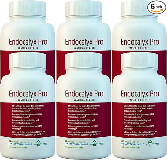 Endocalyx Pro Supplement – Endothelial Glycocalyx Support 120 Capsules - Vascular & Microcirculation Health – Clinically-Studied – Patented – Supports Nitric Oxide Functions