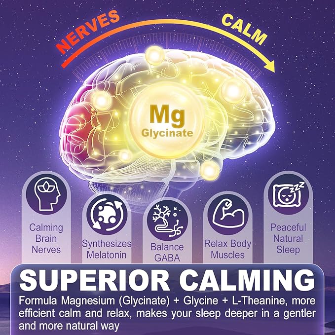 Magnesium Glycinate Gummies 500mg for Adults Kids Teens(Made in USA), Sugar Free Magnesium Calm Sleep Aid Gummies with L-Theanine, B6, Zinc, Glycine for Sleep, Calm, Relax Brain, No Melatonin, 2 Pack