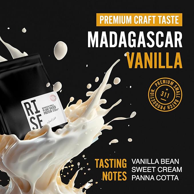 Vanilla Plant-Based Protein Powder for Women & Men, Easy to Digest 30g of Delicious Madagascar Vanilla Bean Powder, Supports Overall Well-Being, Small Batch, 15 Servings