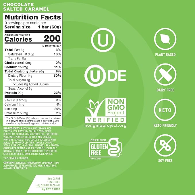 No Cow High Protein Bars, Dipped Variety Pack - Healthy Snack, 20g Vegan Protein, High Fiber, Low Sugar, Keto Friendly, Dairy & Gluten Free (12 Count)