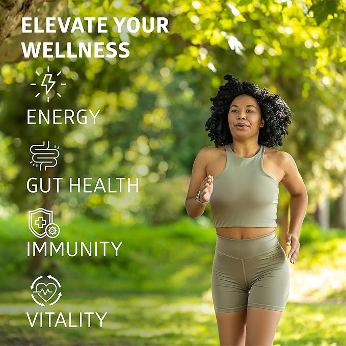 Premium 10 in 1 Immune Support Supplement [10 Potent Ingredients] with Elderberry, Vitamin C, Echinacea, Zinc and Probiotic for Immune Support, Gut Health and Better Digestion, 60 Veg Caps