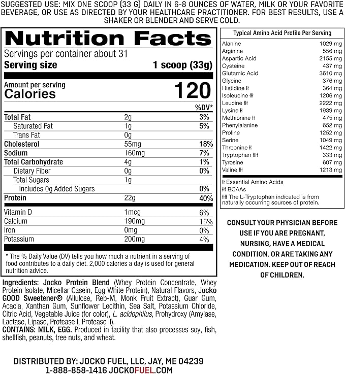 Jocko Fuel Mölk Whey Protein Powder 22g Low Sugar Monk Fruit Blend - Muscle Recovery & Growth, Packaging May Vary (31 Servings, Strawberry Milkshake)