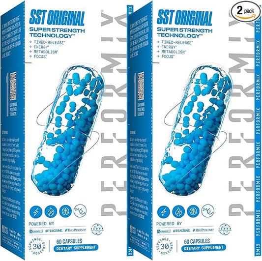 PERFORMIX - SST Original - Pre-Workout, 250 mg Caffeine, 120 Capsules - Energy Supplements, No Crash, Fitness Goals, Nootropic - Timed-Release for All Day Focus, Mood & Energy Boost - Men & Women