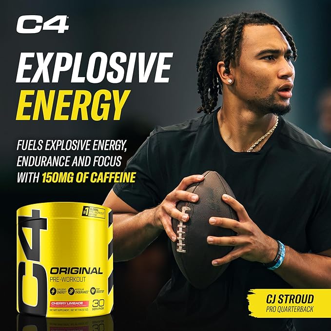 Cellucor C4 Original Pre Workout Powder Cherry Limeade | Vitamin C for Immune Support | Sugar Free Preworkout Energy for Men & Women | 150mg Caffeine + Beta Alanine + Creatine | 30 Servings